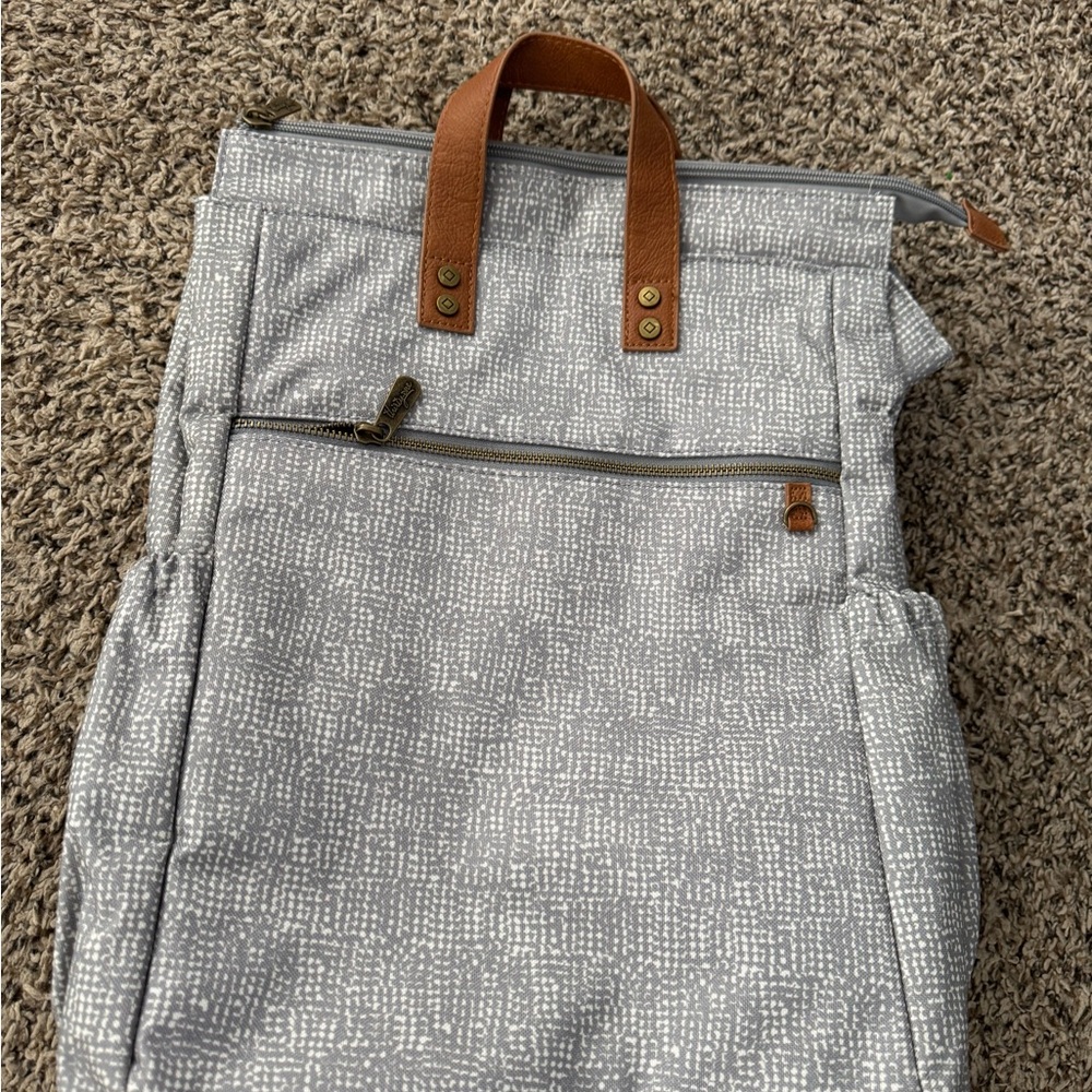Thirty-One Gray and Brown Backpack